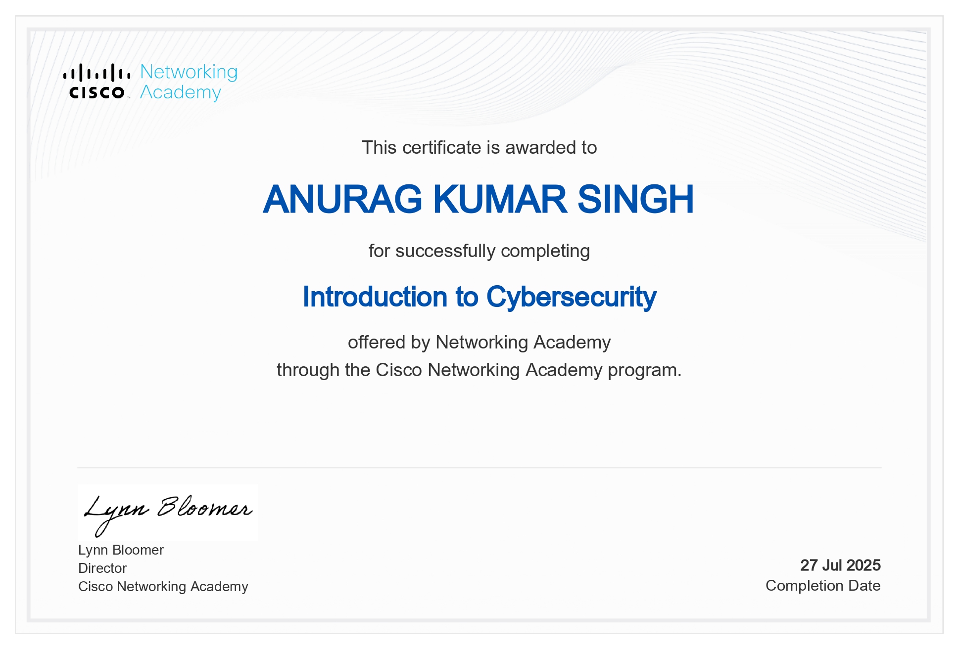 Certificate
