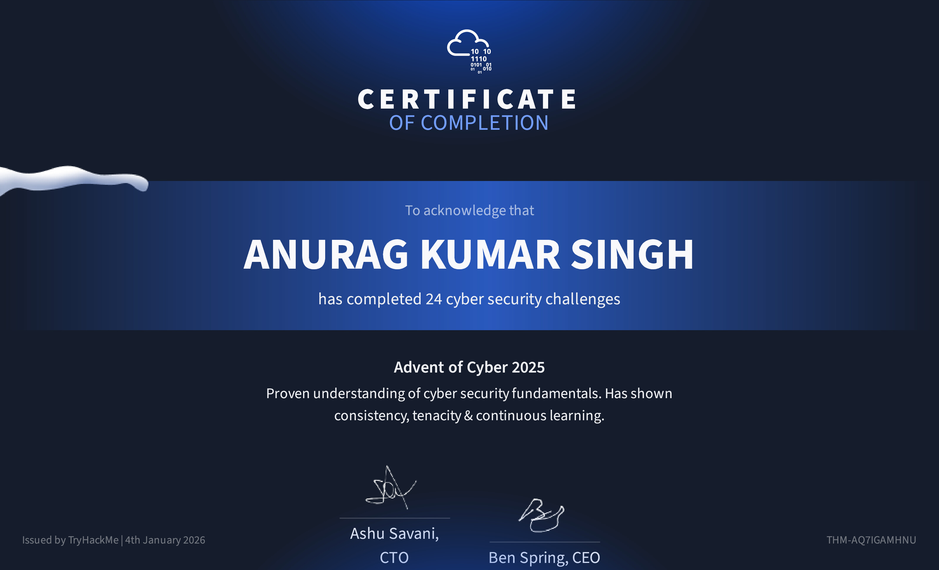 Certificate